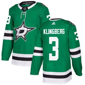 Youth Dallas Stars John Klingberg Adidas Authentic Home Jersey - Green