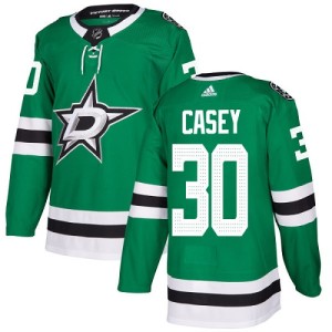Youth Dallas Stars Jon Casey Adidas Authentic Home Jersey - Green