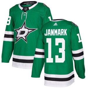 Youth Dallas Stars Mattias Janmark Adidas Authentic Home Jersey - Green