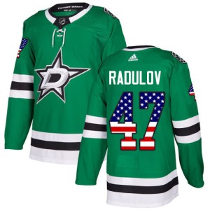 Men's Dallas Stars Alexander Radulov Adidas Authentic USA Flag Fashion Jersey - Green