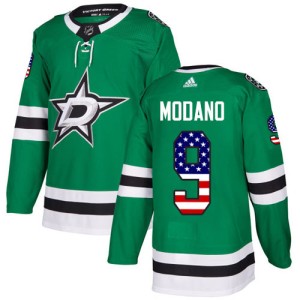 Men's Dallas Stars Mike Modano Adidas Authentic USA Flag Fashion Jersey - Green