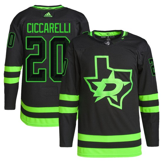 Youth Dallas Stars Dino Ciccarelli Adidas Authentic Alternate Primegreen Pro Jersey - Black