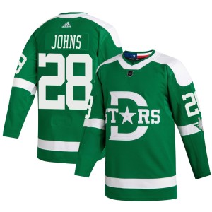 Men's Dallas Stars Stephen Johns Adidas Authentic 2020 Winter Classic Player Jersey - Green