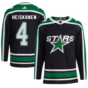 Men's Dallas Stars Miro Heiskanen Adidas Authentic Reverse Retro 2.0 Jersey - Black