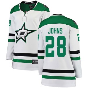 Women's Dallas Stars Stephen Johns Fanatics Branded Breakaway Away Jersey - White